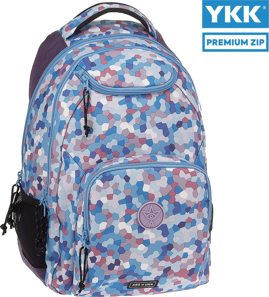 ARS UNA Studentenrucksack Caleidoscope AU6, blau-lila, für Mädchen