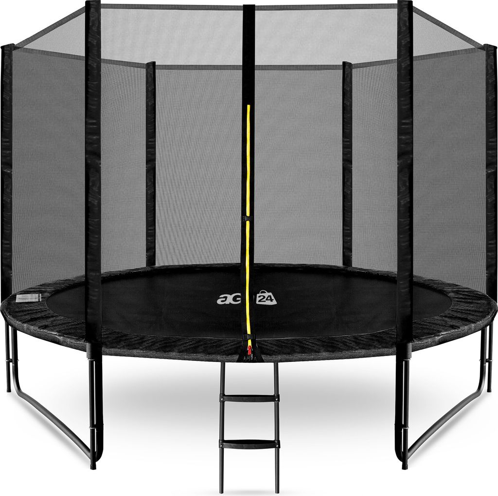 Aga SPORT PRO Trampolin 305 cm Schwarz + Sicherheitsnetz + Produktbild 