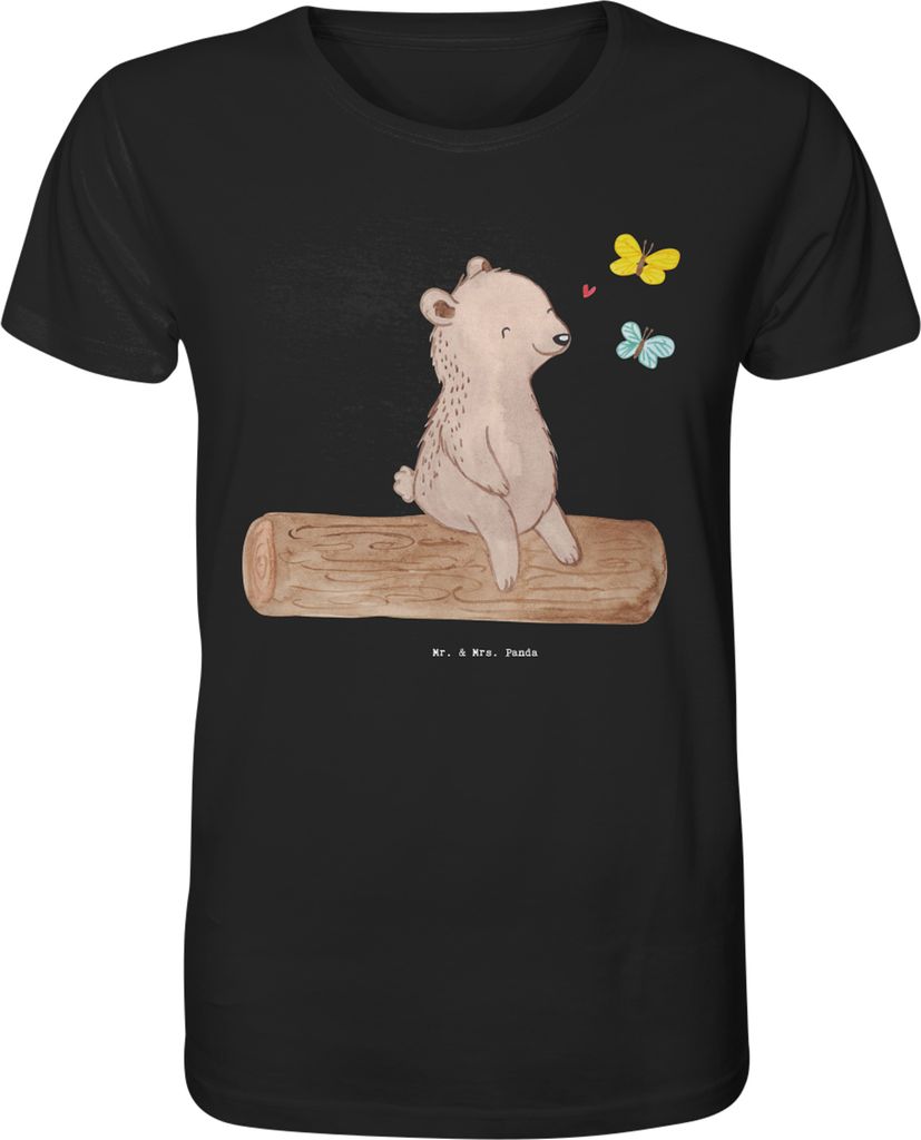 Mr. & Mrs. Panda T-Shirt Herren Bär Naturliebhaber Größe L - Schwarz - Geschenk, Wandern, Oberteil, Tshirt, Basic-Shirt, Outdoor, Herren-T-Shirt...