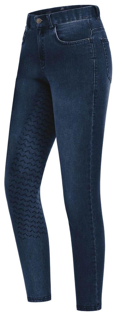 E.L.T Reithose Damen Full-Grip Jeans Luna Jeansreithose Dunkelblau 48