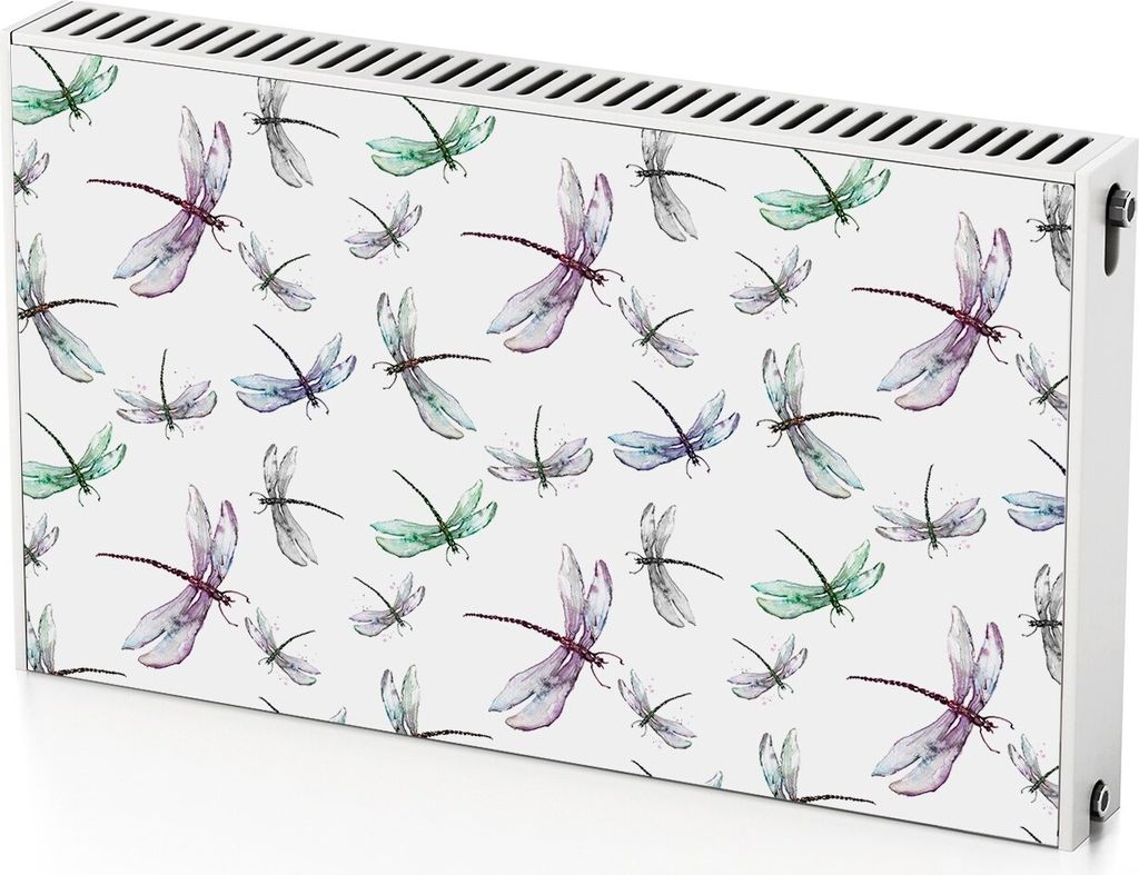 Libellen – Magnetische Heizkörperabdeckung – 100x60 cm – Magnet Heizkörperabdeckung – 3D Würfel – Heizkörperverkleidung – Magnetisc...