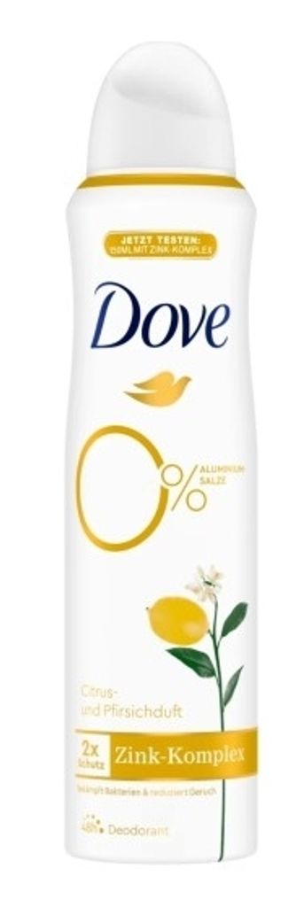 Dove Citrus- und Pfirsichduft 0% Aluminiumsalze mit Produktbild 
