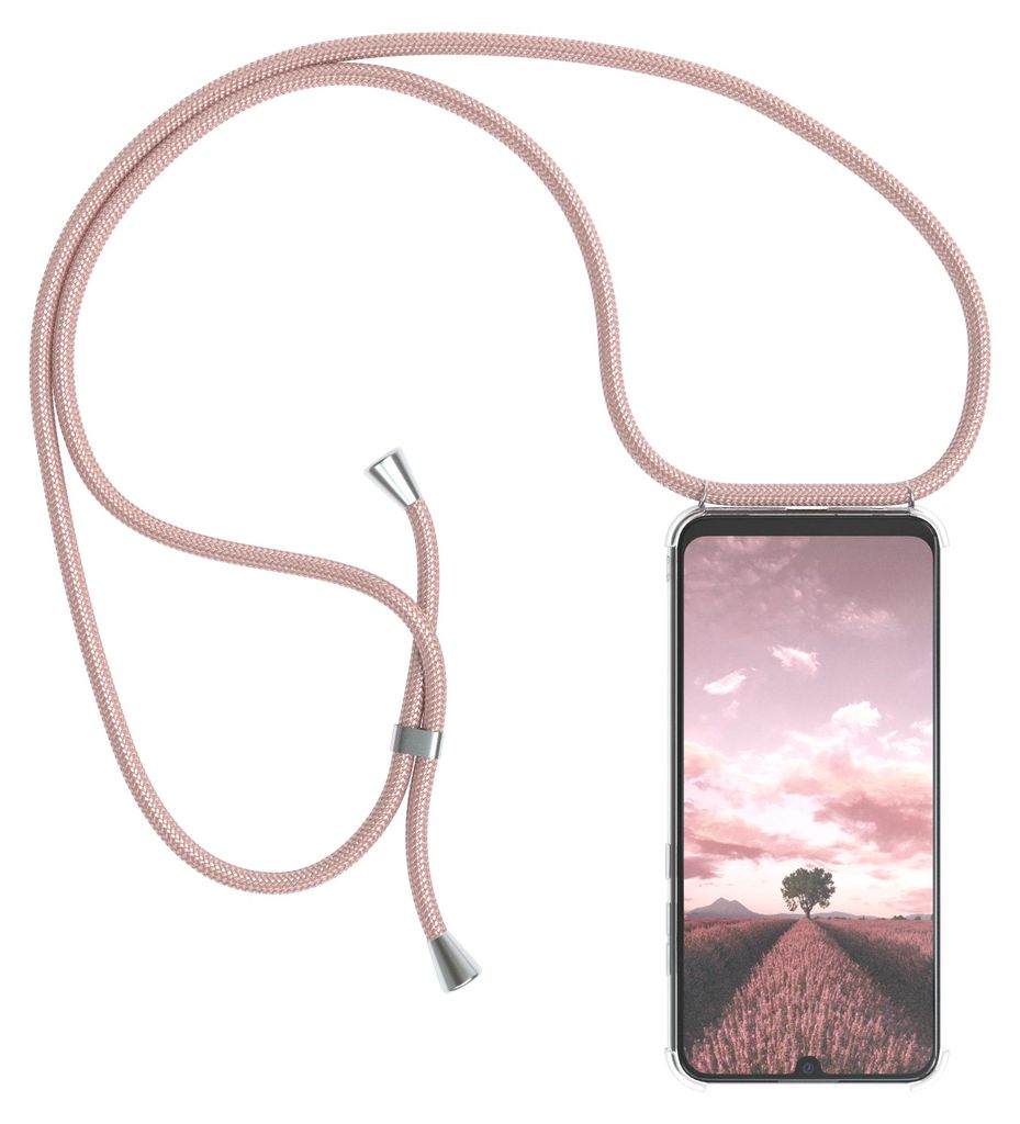 EAZY CASE Handykette mit Hülle für Huawei P Smart (2019) Backcover Handykette, zum Umhängen in Gold