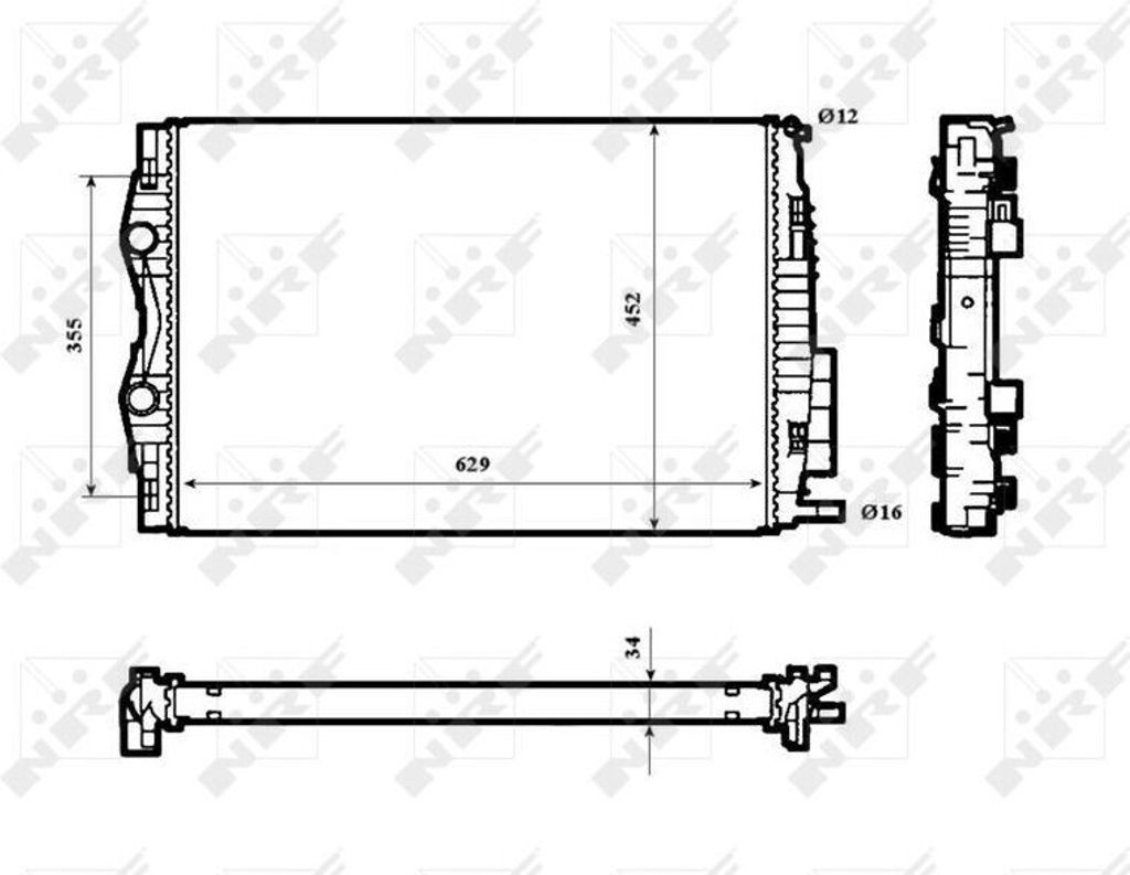 NRF 53843 - OE 8200325007 Kühler, Motorkühlung für Grand Scenic II (JM), Megane II, Scenic II