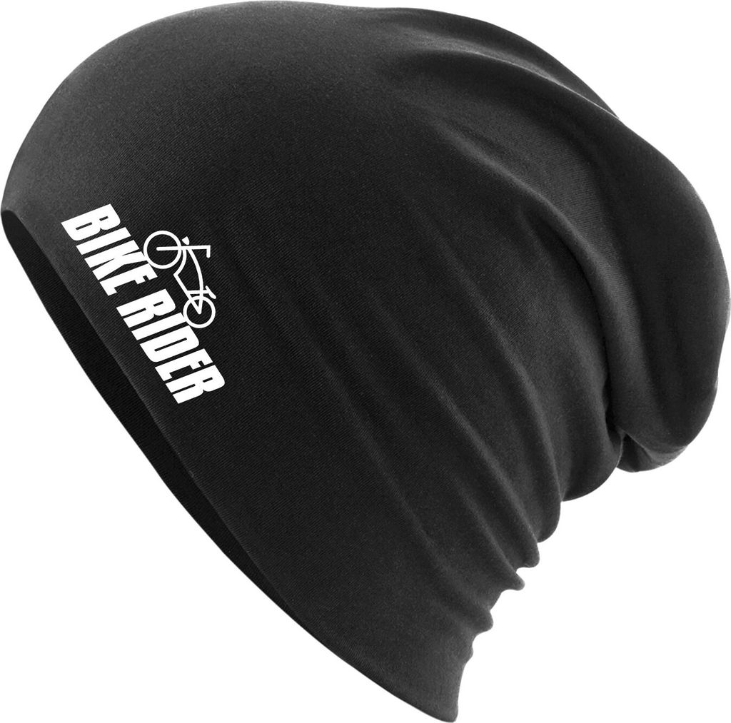 Huuraa Beanie Bike Rider Fahrrad Black One Size Baumwolle und Elasthan Mütze Geschenkidee