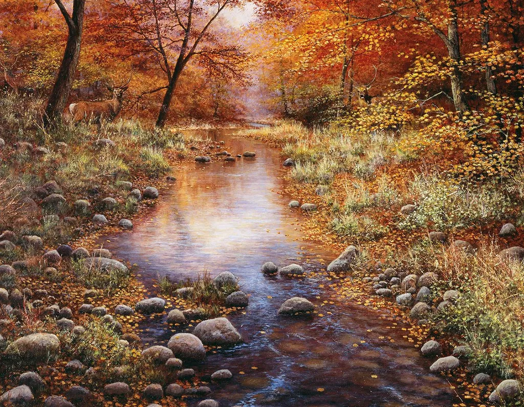 Puzzle 1000 pièces XXL Golden Forest - Grand Jeu de Plateau Automnal