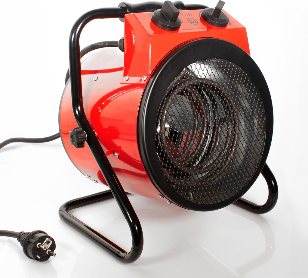 Heizlüfter 3000W, 3-in-1: Heizgerät, Bautrockner, Ventilator, Thermostat, Überhitzungsschutz, 36x28x26cm