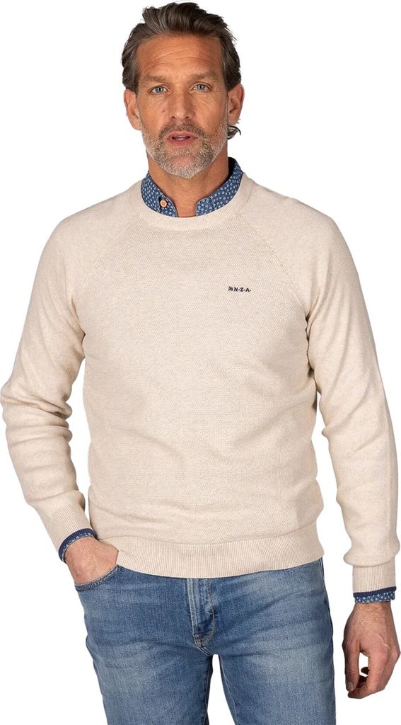 Neuseeland Pullover Rundhalsausschnitt Alph beige