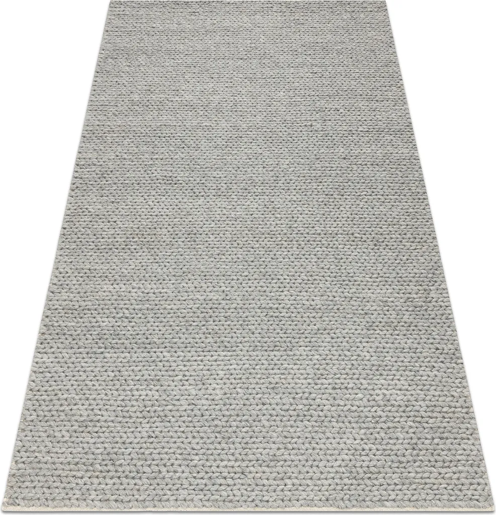 Tapis en laine anti-poussière gris 90x150 cm - Confort et durabilité