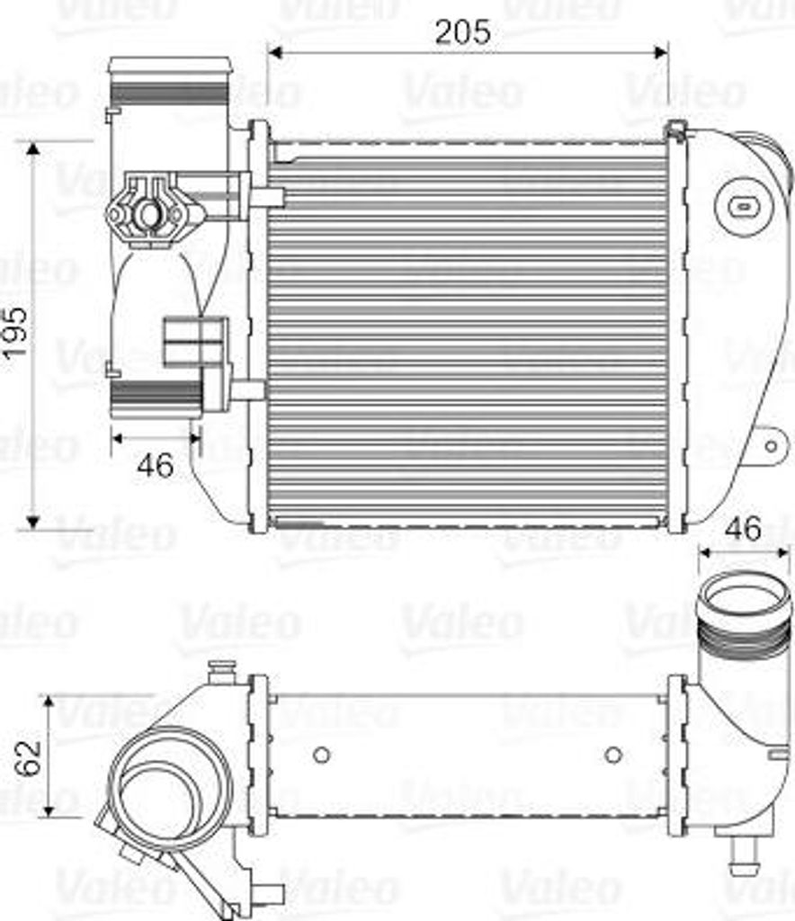 VALEO 818653 Turboladerkühler OE 4F0145805AF kompatibel mit A6 4F, A8 4E