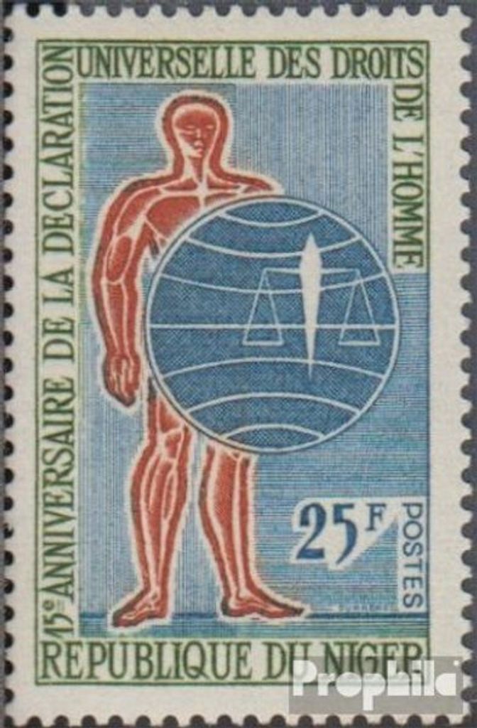 Briefmarken Niger 1963 Mi 58 (kompl.Ausg.) postfrisch Verkündung der Menschenrechte