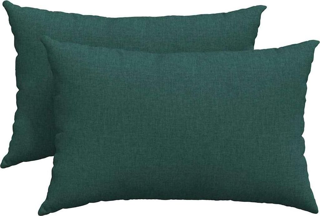vidaXL Sofakissen 2 pcs Dunkelgrün 60 x 40 cm Stoff