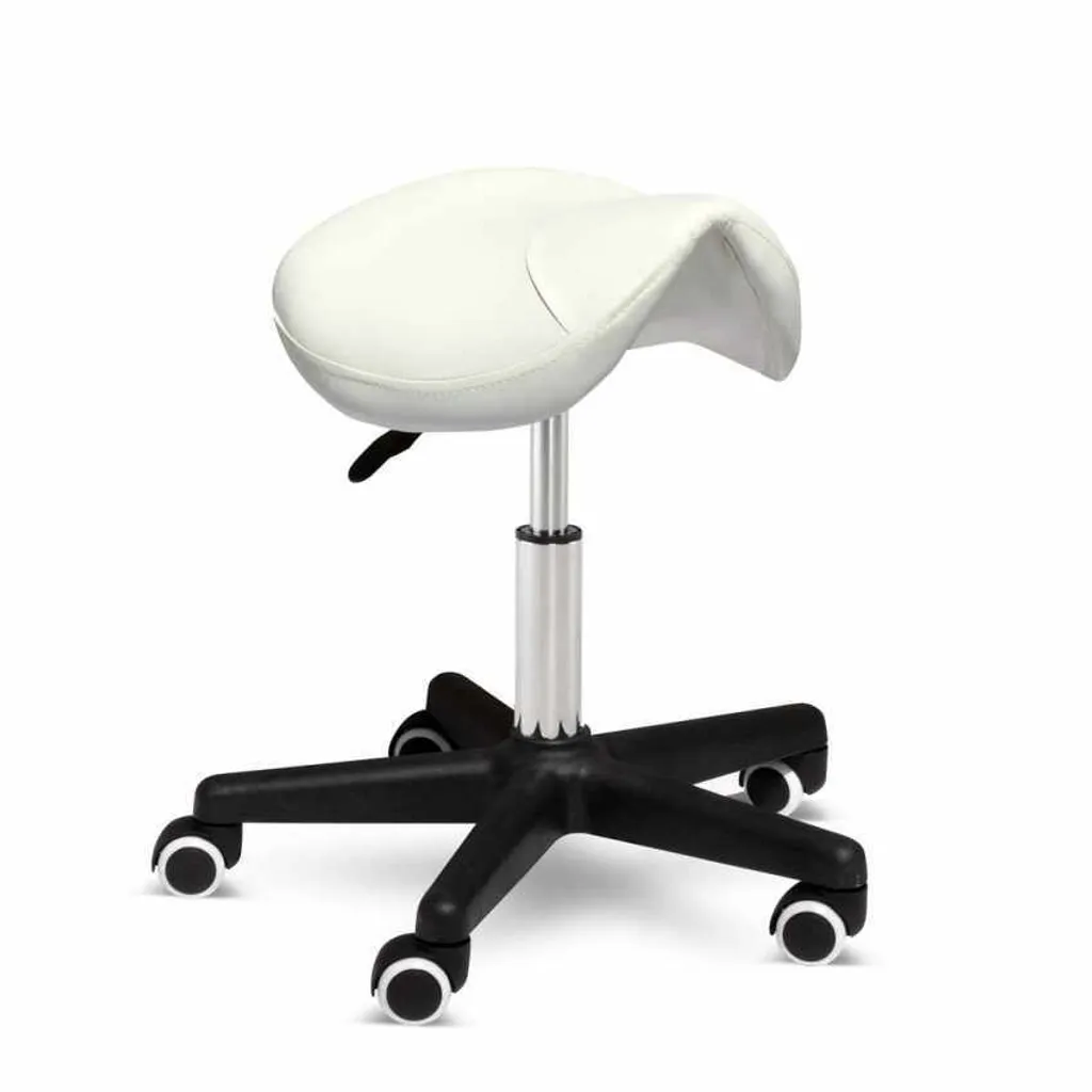 Chaise de selle blanche pour salon de beauté et esthéticienne pro