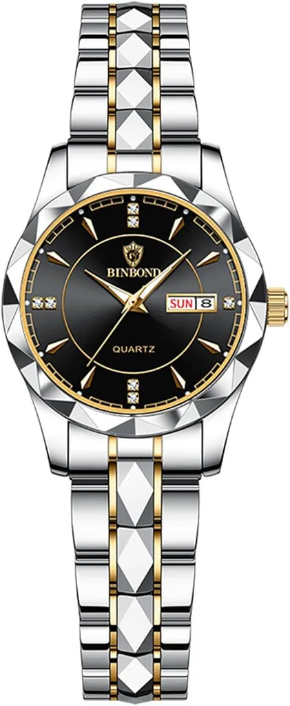 Orologio Donna Bracciale Acciaio e Diamanti - Chic Impermeabile 3ATM