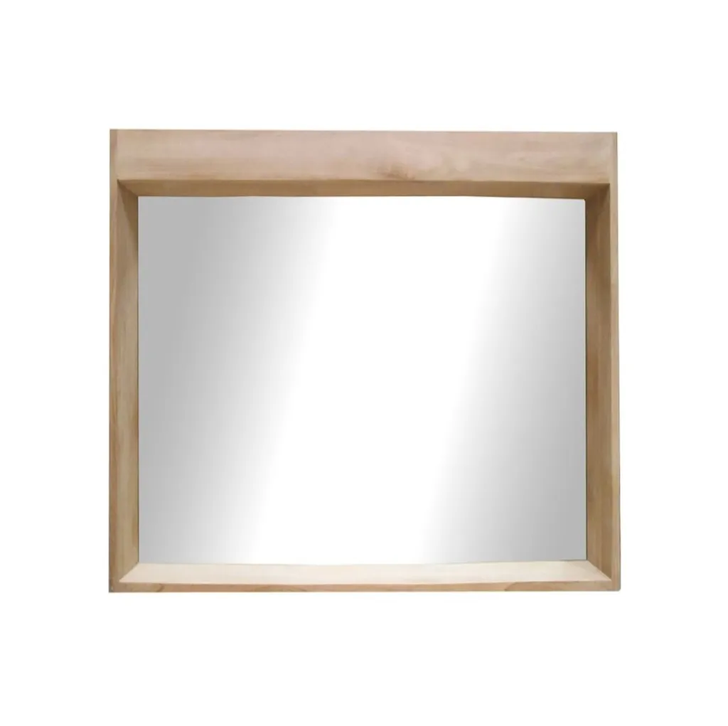 Miroir avec tablette pour salle de bain en bois de teck Teako Design