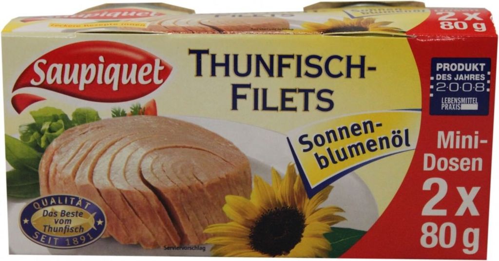 Saupiquet Thunfisch Filets in Sonnenblumenoel Dose 80g 2er Produktbild 