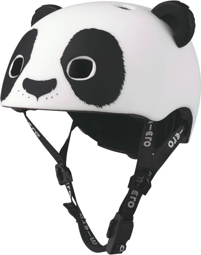 Micro Fahrradhelm 3D Panda mit LED-Licht und Magnetverschluss - Kinder