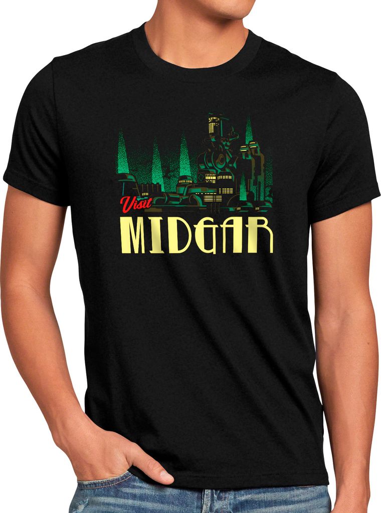 style3 Beautiful Midgar Herren T-Shirt anime cloud chocobo sephiroth