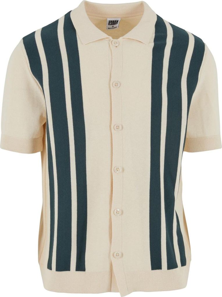 Urban Classics - Strick Retro Shirt Hemd white sand - M