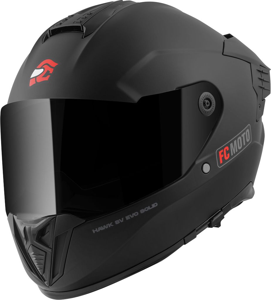 Casque intégral FC-Moto Hawk EVO, couleur noire mate, Image du produit 
