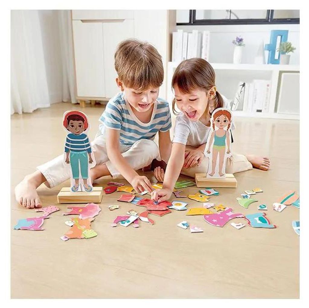 Magnetické puzzle na obliekanie Hape Obrázok produktu 