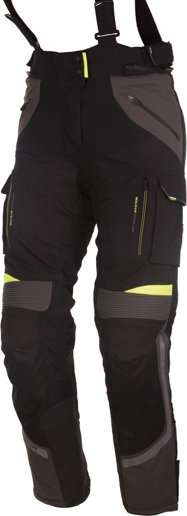 Modeka Panamericana Damen Motorrad Textilhose, schwarz/neon, 42