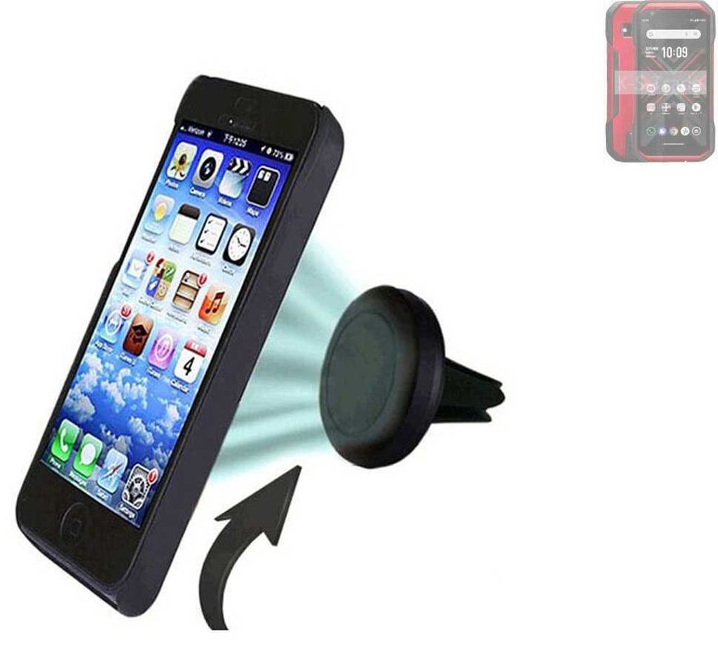 K-S-Trade Kompatibel mit Kyocera Torque G06 Auto Handy Halterung KFZ Halter Lüftungsgitterhalterung Air Vent mount Smartphone Halter