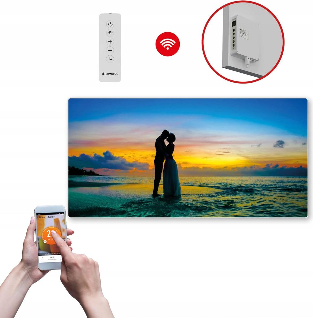 Termofol TF-SWT Infrarot Wandheizung - Wandheizung Elektrisch - Liebhaber - 700W - 60x120 cm