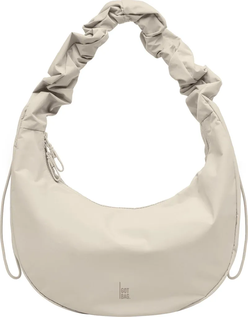 Sac bandoulière beige Moon Ruffle Got Bag - Tissu recyclé et design plissé