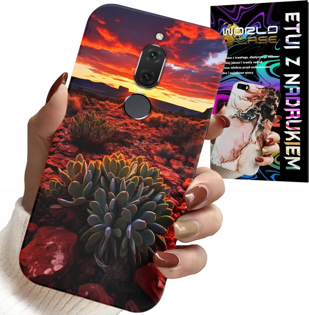 Custodia + Vetro per Huawei Mate 10 Lite - Deserto Messicano 9H