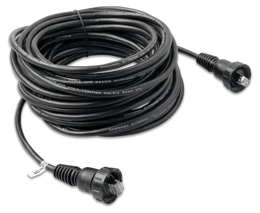 Câble Ethernet Marin Garmin RJ45 de 6 mètres pour Réseau de Navigation