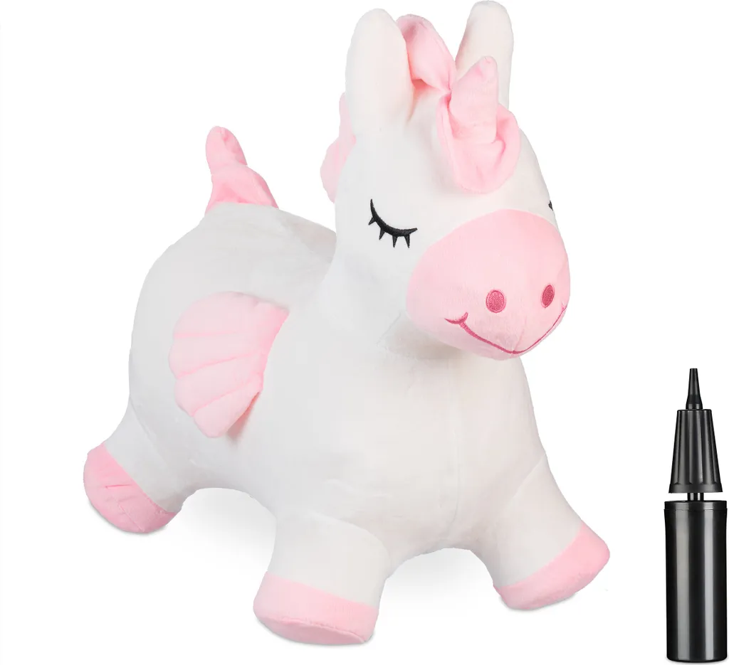 Animal sauteur licorne gonflable souple pour chambre d'enfant