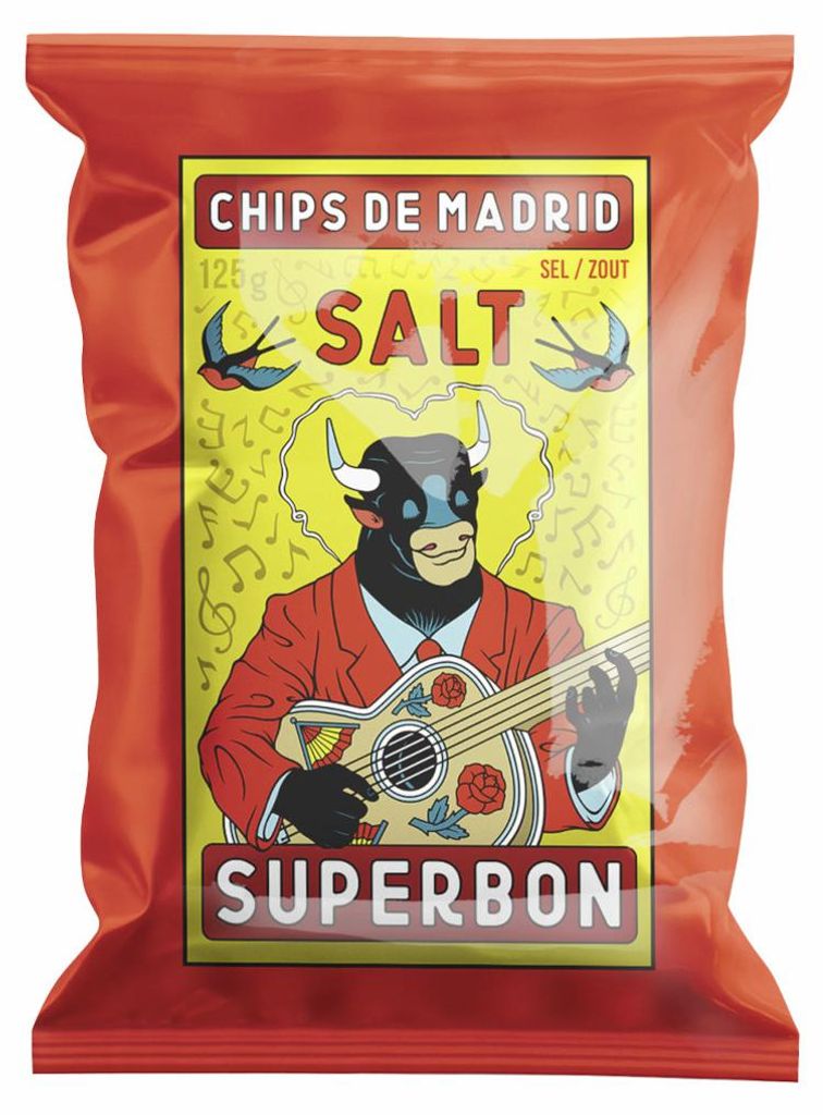 Chipsy ziemniaczane Superbon z solą, opakowanie 125 g Zdjęcie produktu 