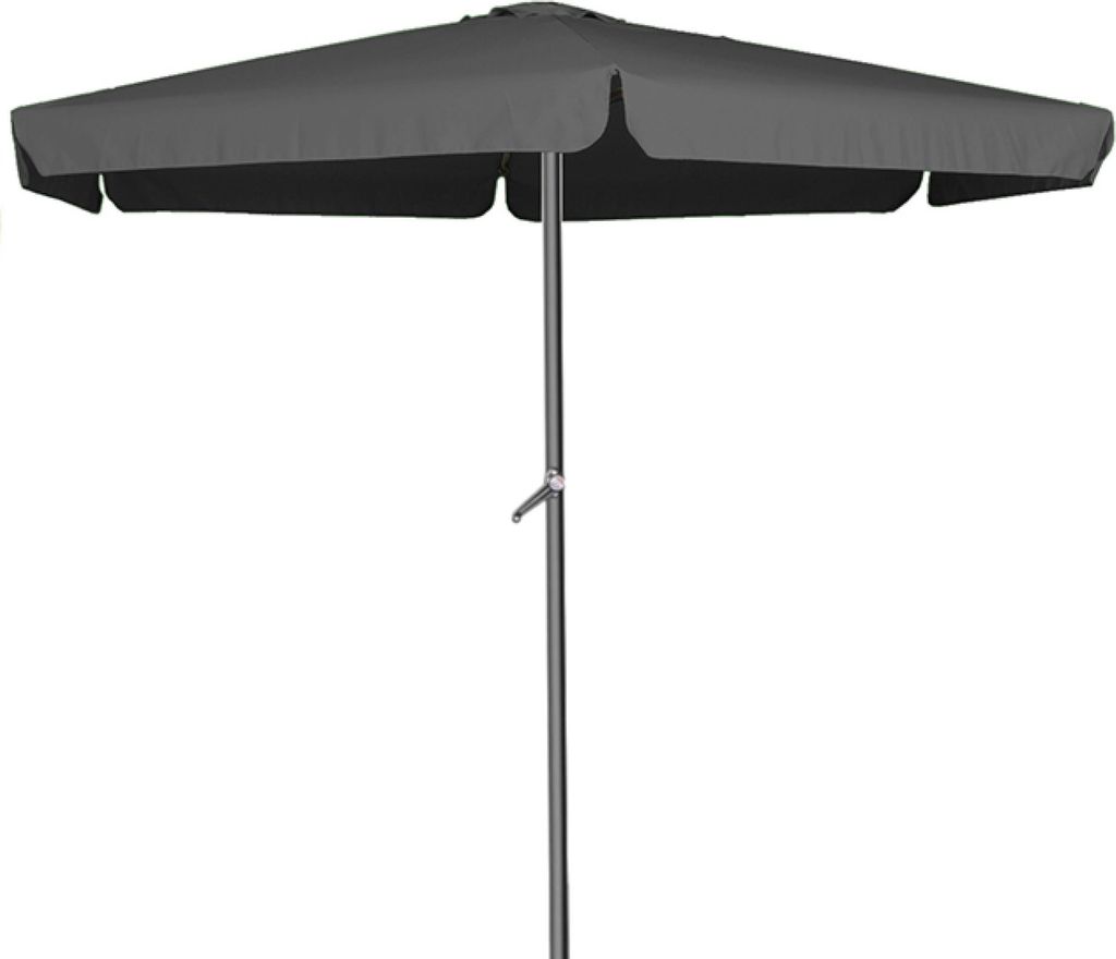 A dark gray square umbrella is shown against a white background.