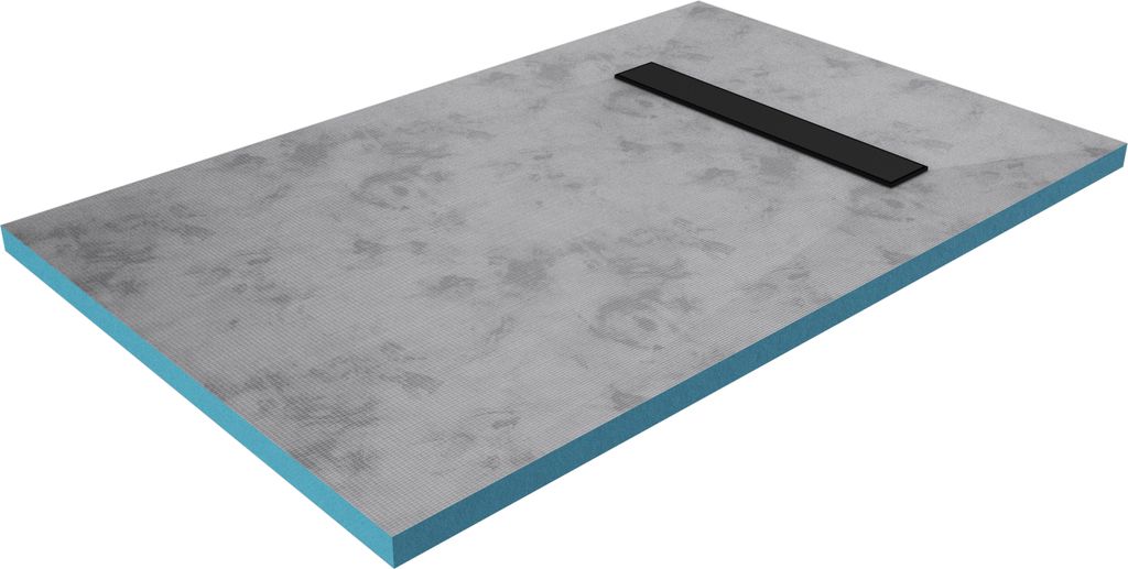 marwell Duschelement befliesbar schwarz 80 x 120 x 4 cm aus Produktbild 