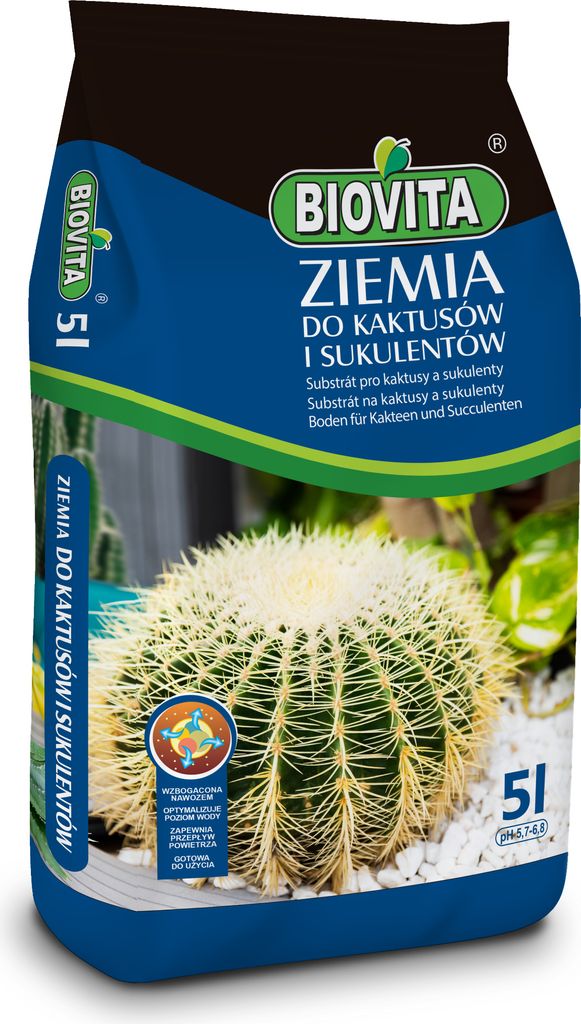 BIOVITA 5L Kakteen und Sukkulenten, Spezial - Substrat, Produktbild 