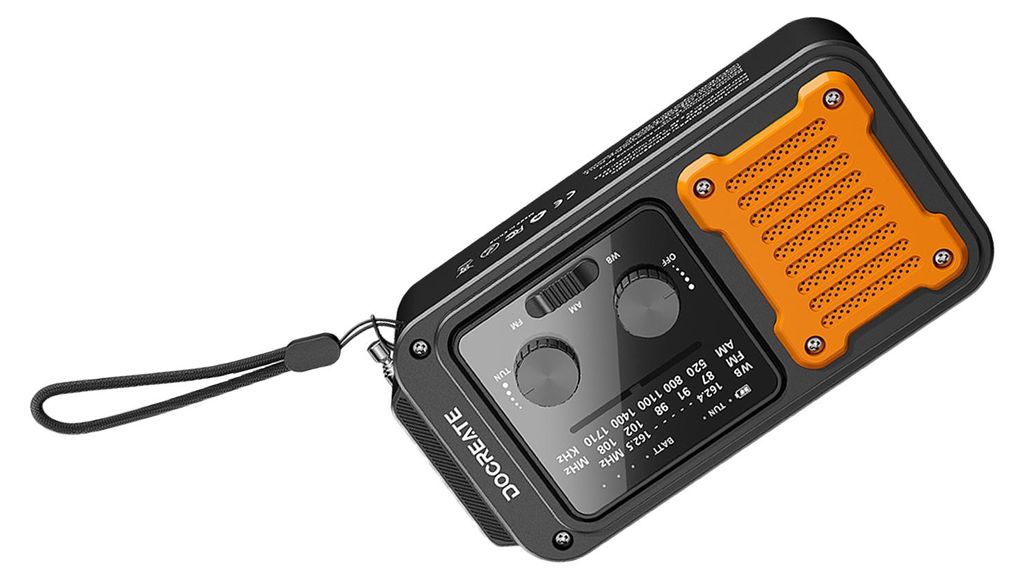 7 in 1 Emergency Radio Solar Hand Crank NOAA Weather Alert Radio with Flashlight Reading Lamp Power Bank SOS Alarm Compass for Outdoor Camping