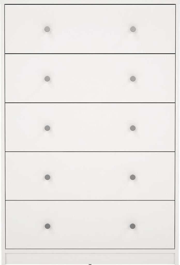 Kommode mit 5 Schubladen weiß H108,1 cm – LISE