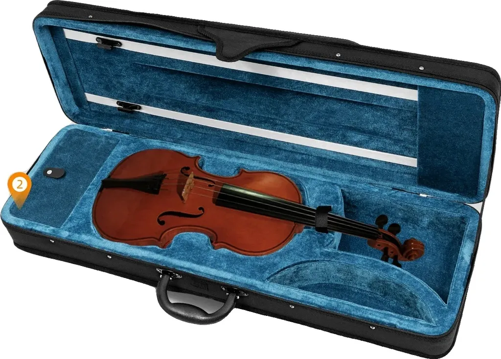 Étui pour violon 4/4 en tissu Oxford noir - Housse rigide et légère