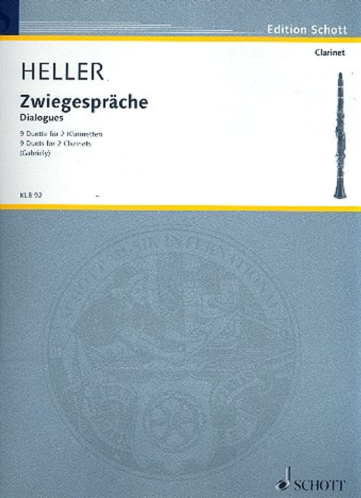 Zwiegespräche für 2 Klarinetten Spielpartitur