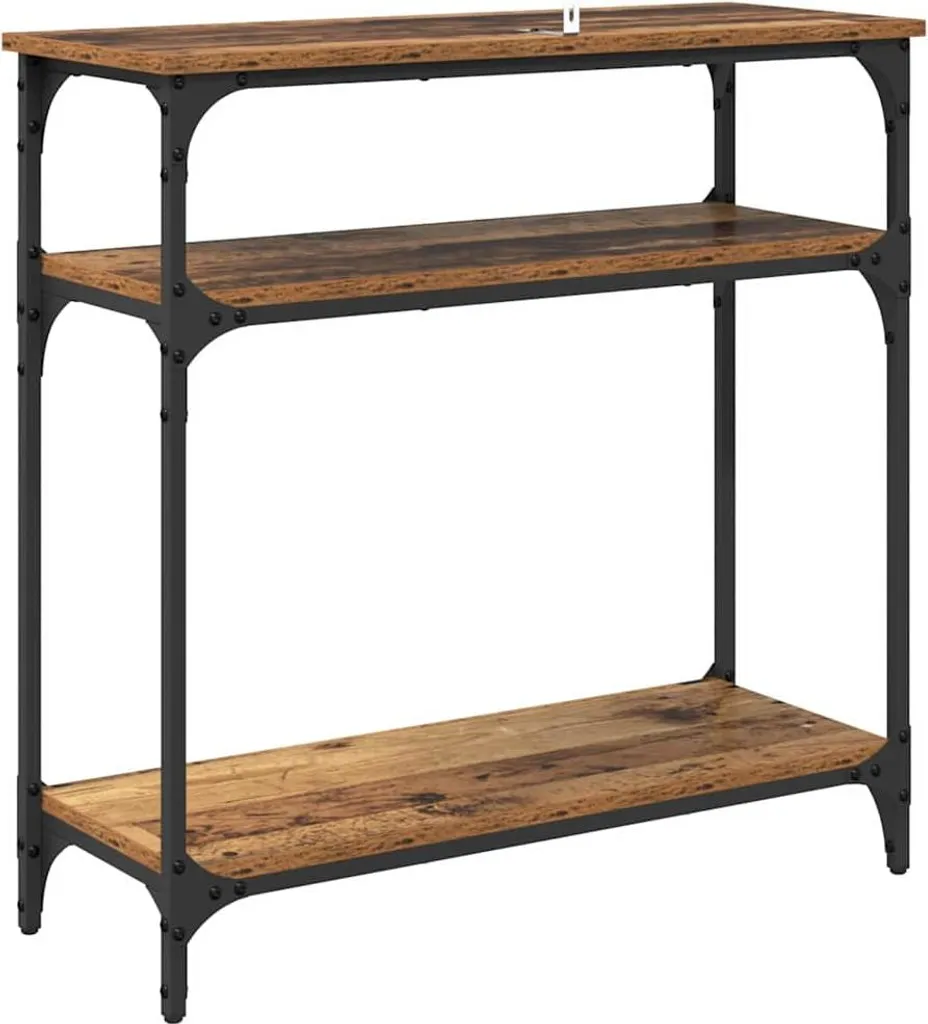 Consolle Ingresso Legno di Recupero 75x29x75 cm | Design Rustico