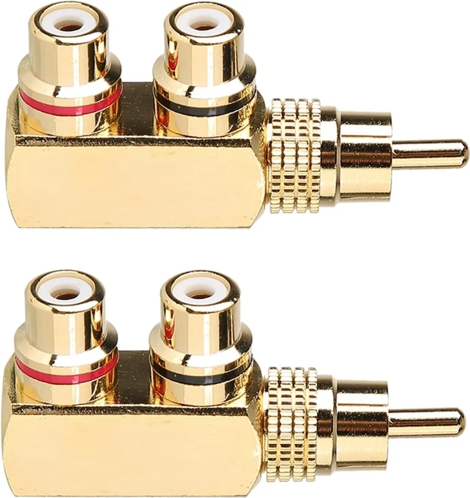 Adattatore RCA Spina a Presa Audio - Connettore Professionale Placcato