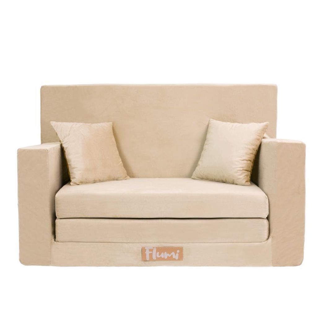 Divano pieghevole 3 in 1 Flumi per bambini, beige, 92x60 cm Immagine del prodotto 