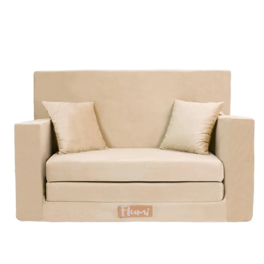 Divanetto Flumi per Bambini 3 in 1 Beige | Un Posto Magico per Sognare