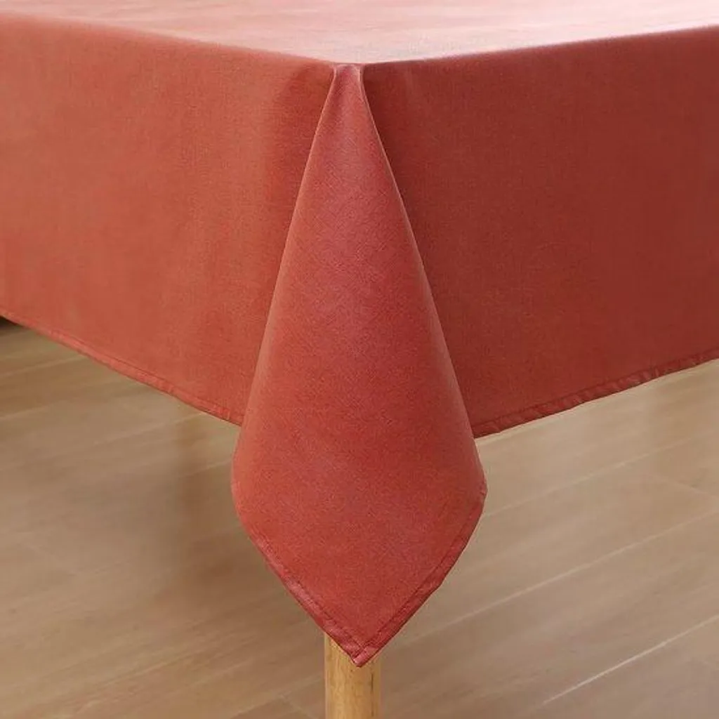 Nappe de table imperméable aspect coton 140x180 cm pour cuisine et salon