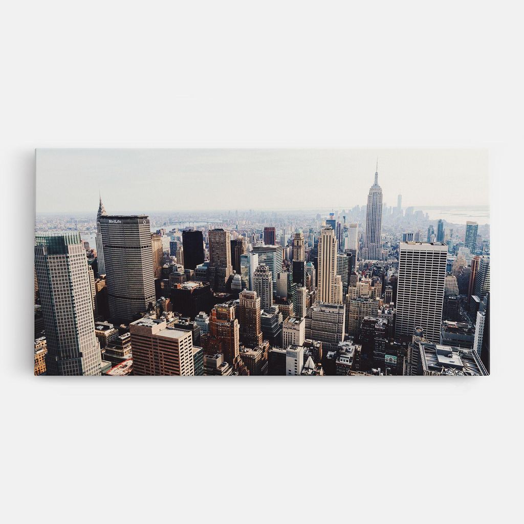 ARTHUB Leinwandbild 50x100 cm, Building Mix View | Wohnzimmerdekoration, Hängende Bilder, Wanddekoration, Heimdekoration, Landschaften, Städtisch