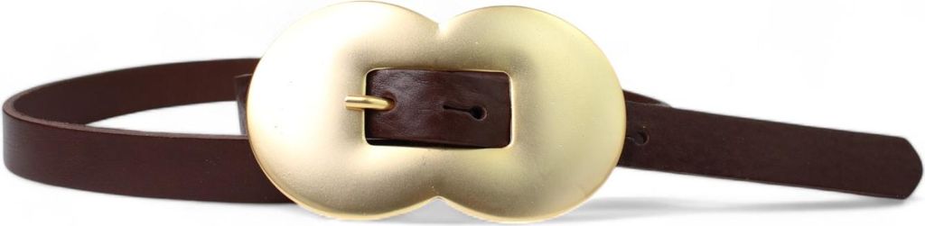 FRONHOFER exklusiver Gürtel Damen 2 cm, Vollleder, opulente Schnalle, gold