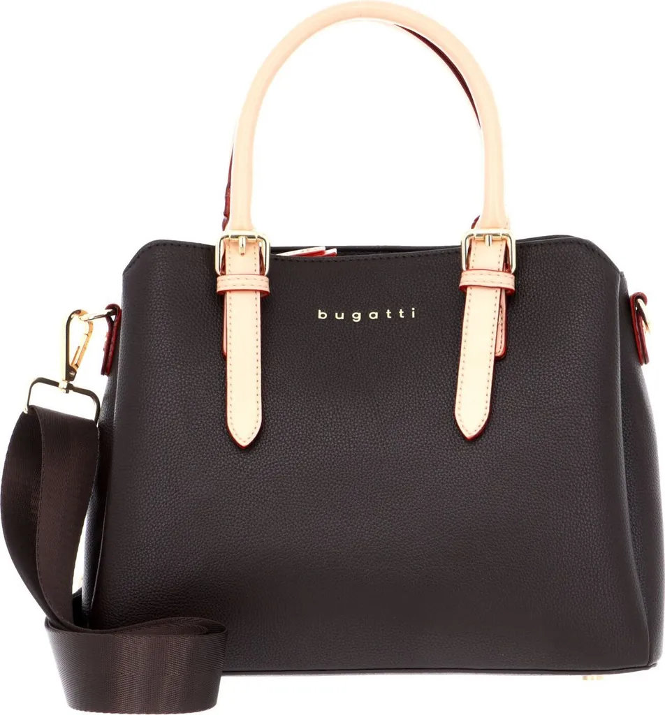 Bugatti Ella Bowling Bag sac à main darkbrown en cuir synthétique chic