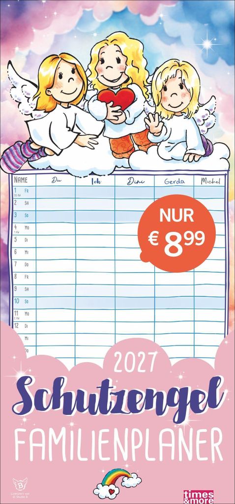 times&more Schutzengel Familienplaner 2027 Produktbild 