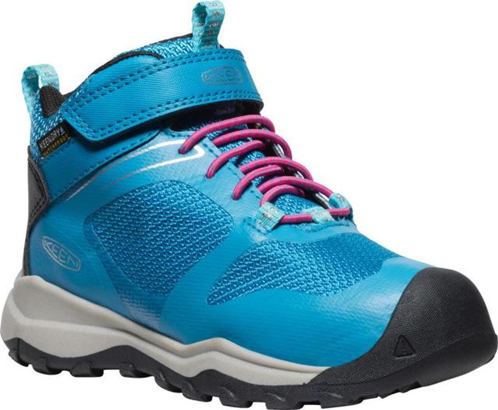 Kinderschuhe KEEN WANDURO MID WP CHILDREN, fjord blue/fuchsia purple Schuhgröße: US 12